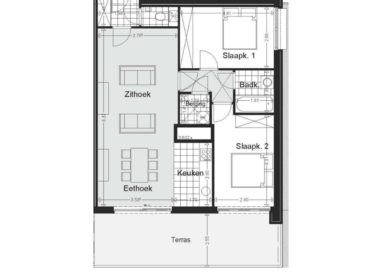 Shs Homes-Luxe Highrise, 2 Bedrooms, Kitchen, Free Parking, Stunning View, Large Tarrasse, Workspace Hasselt Exteriör bild